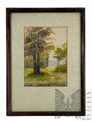 Unknown Artist (20th century) - Painting Green Impression, Watercolor (?) on Paper