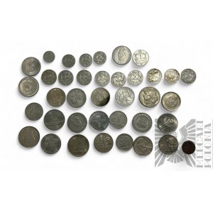 II RP/PRL - Monety Obiegowe i Okolicznościowe 50 Groszy z 1923 r. (Kopie?), 10 Złotych Tadeusz Kościuszko, 20 Złotych Międzynarodowy Rok Kobiet 1975, 50 złotych 1981 Światowy Dzień Żywności i Inne