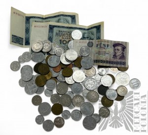 Germany/NRD - Set of Coins Banknotes 100 Marks and 5 Marks, Coins Marks, Fenigs and Others