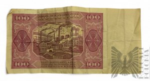 People's Republic of Poland, 1948. - Banknote of 100 Zlotys, No. KL 8111134
