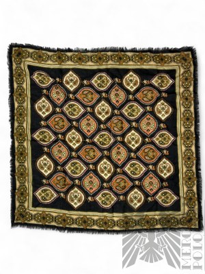 Foulard noir à motifs orientaux