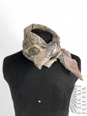 Foulard beige à motifs orientaux