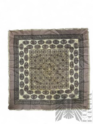 Foulard beige à motifs orientaux