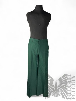 Pantalon de costume vintage en vert bouteille