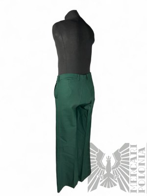 Pantalon de costume vintage en vert bouteille
