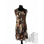 Brown Strapless Patterned Dress