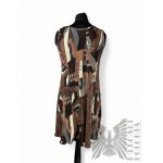 Brown Strapless Patterned Dress
