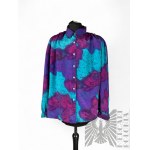 Blue and Purple Chris B Shirt, Size 44/46, 100% Polyester
