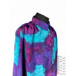 Blue and Purple Chris B Shirt, Size 44/46, 100% Polyester