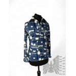 Vintage Navy Blue Shirt with White Patterns