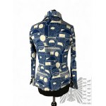 Vintage Navy Blue Shirt with White Patterns