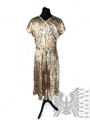 Fashion for Success : Robe longue vintage à fleurs avec ceinture