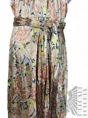 Fashion for Success : Robe longue vintage à fleurs avec ceinture