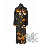 Vintage Long Dress in Poppies Lonva Size 48