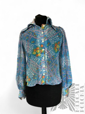 Si vous allez à San Francisco : Chemise bleue vintage par Charese Paris