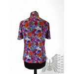 Vintage Colorful Patterned Lucia Shirt Size 44, 100% polyester