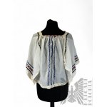 White Vintage Blouse in Folk Style