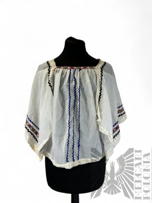 Chemisier blanc vintage de style folklorique