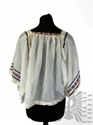 Chemisier blanc vintage de style folklorique