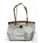 White Large Organic Leather Bag