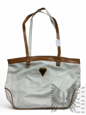 White Large Organic Leather Bag