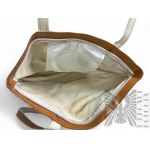 White Large Organic Leather Bag