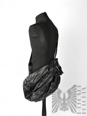 Black Backpack Bag in Leather-like Material