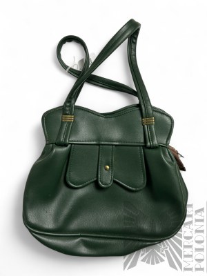 Green Shoulder Handbag in Organic Leather