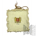 1926-1953 r. - Ceramic Wall Ornament with the Coat of Arms of Danzig by Schaubach Kunst.