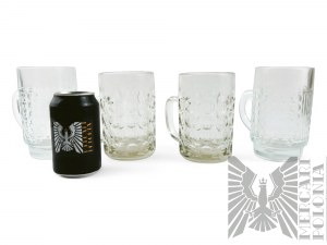 Four 0.5 L Glass Bar Mugs