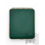 Metal Cigarette Holder with Leather-like Upholstery