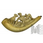 Best Friends - Carved Pipe Head in Hunting Style