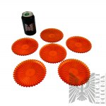 Set of Plastic Plates in Mid Century Style