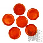 Set of Plastic Plates in Mid Century Style
