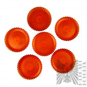 Set of Plastic Plates in Mid Century Style