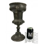 19th c. - Large Tin Chalice (Wilkom) with Engraving "Donated by B. Richter, 1820"; Later Engraving 1895.