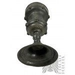 XIX w. - Duży Kielich Cynowy (Wilkom) z Grawerunkiem “Podarowany przez B. Richtera, 1820 r.; Późniejszy Grawerunek 1895 r.