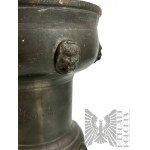 XIX w. - Duży Kielich Cynowy (Wilkom) z Grawerunkiem “Podarowany przez B. Richtera, 1820 r.; Późniejszy Grawerunek 1895 r.