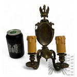 PRL - Brass Wall Lamp in the Style of the Duchy of Warsaw