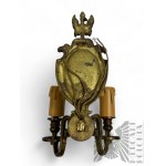 PRL - Brass Wall Lamp in the Style of the Duchy of Warsaw