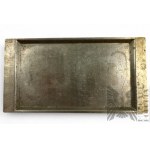 Vintage Metalowa Tacka z Alpaki, Koszyczek w Stylu Art Nouveau, Stylowa Popielniczka BA