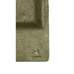 Vintage Metalowa Tacka z Alpaki, Koszyczek w Stylu Art Nouveau, Stylowa Popielniczka BA