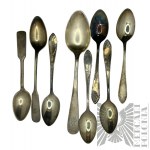 19th/20th c. - Set of Plated Spoons: Fraget Warsaw, Marcin Jarra Krakow, Henneberg Brothers Warsaw.