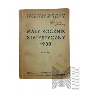 II RP, 1938 r. - Książka Mały Rocznik Statystyczny 1938, Warszawa : Wyd. Główny Urząd Statystyczny Rzeczypospolitej Polskiej