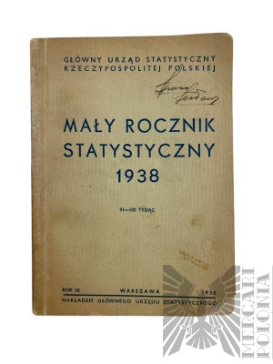II RP, 1938. - Livre Petit annuaire statistique 1938, Varsovie : Office central des statistiques de la République de Pologne publ.