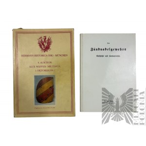 Dwie Książki Niemieckojęzyczne: Katalog Aukcyjny The Hermann Historica Auction Catalogue,1 Października 1983; “Des Zündnadelgewehrs Geschichte und Konkurrenten” (Historia i Konkurenci Pistoletu Igłowego) (Reprint Wydania z 1867 r.)