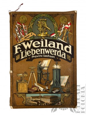 Příspěvek. 20. století, Německo - Book Catalogue of the Surveying Company E. Weiland, Liebenwerd, Sasko (Sachsen)