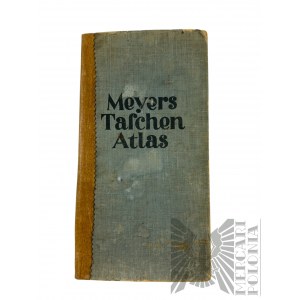 III Rzesza, 1935 r. - Książka Kieszonkowy Atlas Geograficzny Meyers Taschenatlas, Lipsk : Bibliographisches Institut