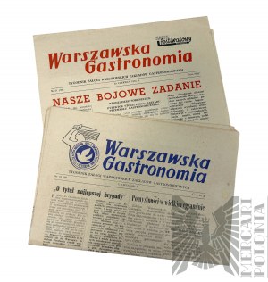 People's Republic of Poland, 1955. - Two Warsaw Gastronomy Magazines,