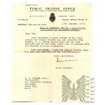 1955, United Kingdom, London - Official Correspondence of the Public Trustee Regarding Cost Estimates for Restoration Work (?).